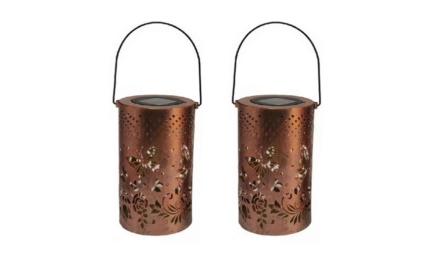 Image 5: One or Two Butterfly-Design Solar Hanging Lanterns