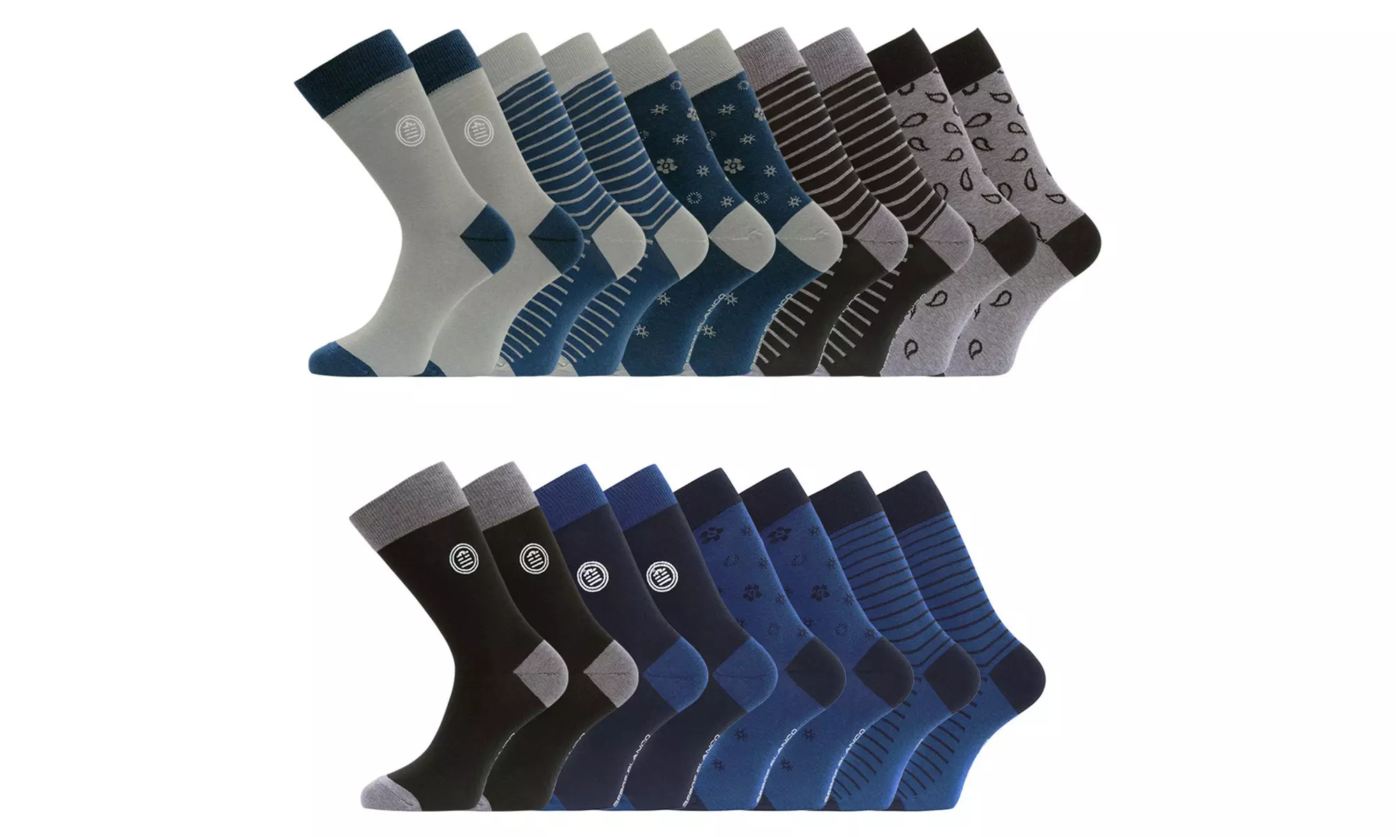 Lot de 9 chaussettes Serge Blanco homme en coton, modèle et taille au choix - Primary Image