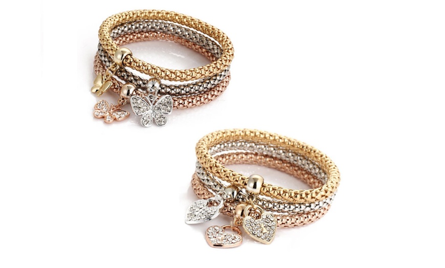 Image 7: Three-Piece Charm Bracelet