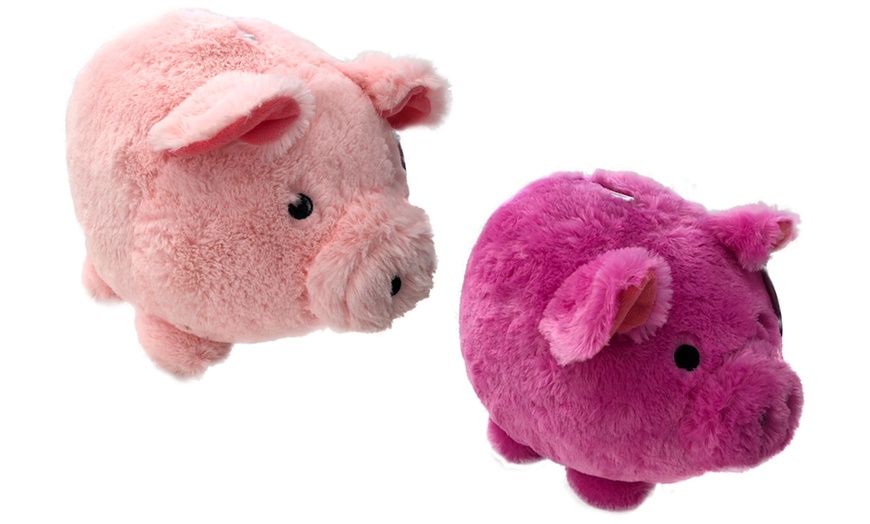 Image 11: Plush Piggy Bank