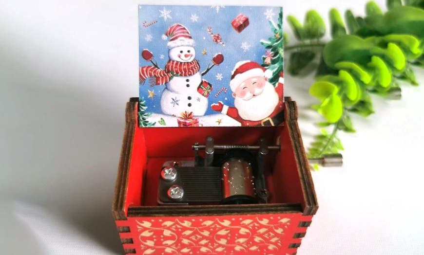 Image 12: Mini Christmas Wooden Music Box