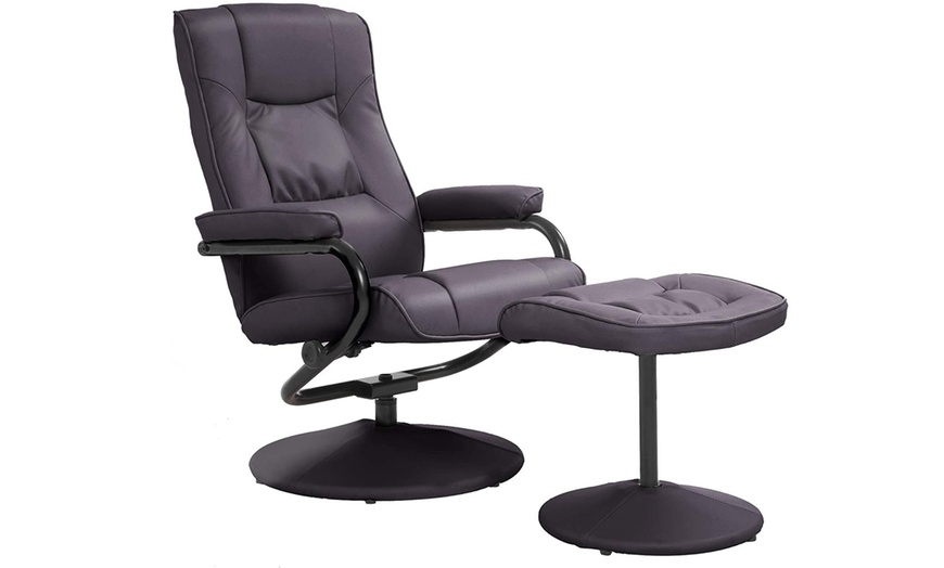 Image 11: HomCom Reclining Arm Chair