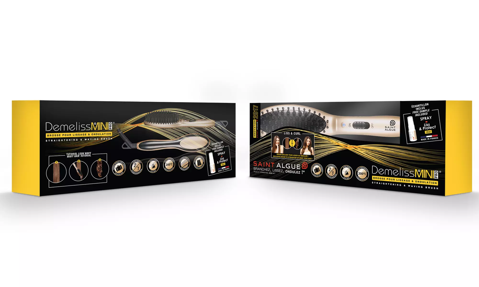 Saint Algue Demeliss haarglättende Mini Haarbürste - Second Medium