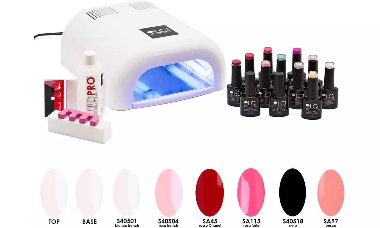 Kit lampada e smalti semipermanenti