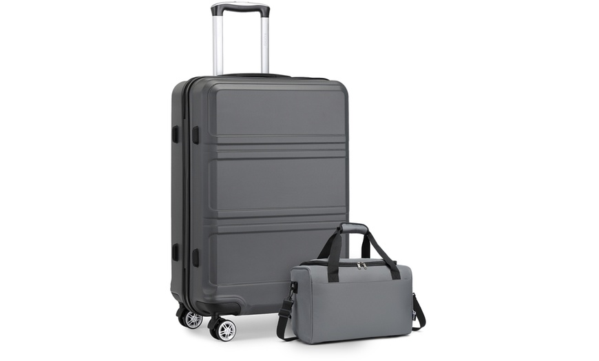 Image 13: One or Three Hard Shell Classic Suitcase Set with a Travel Bag