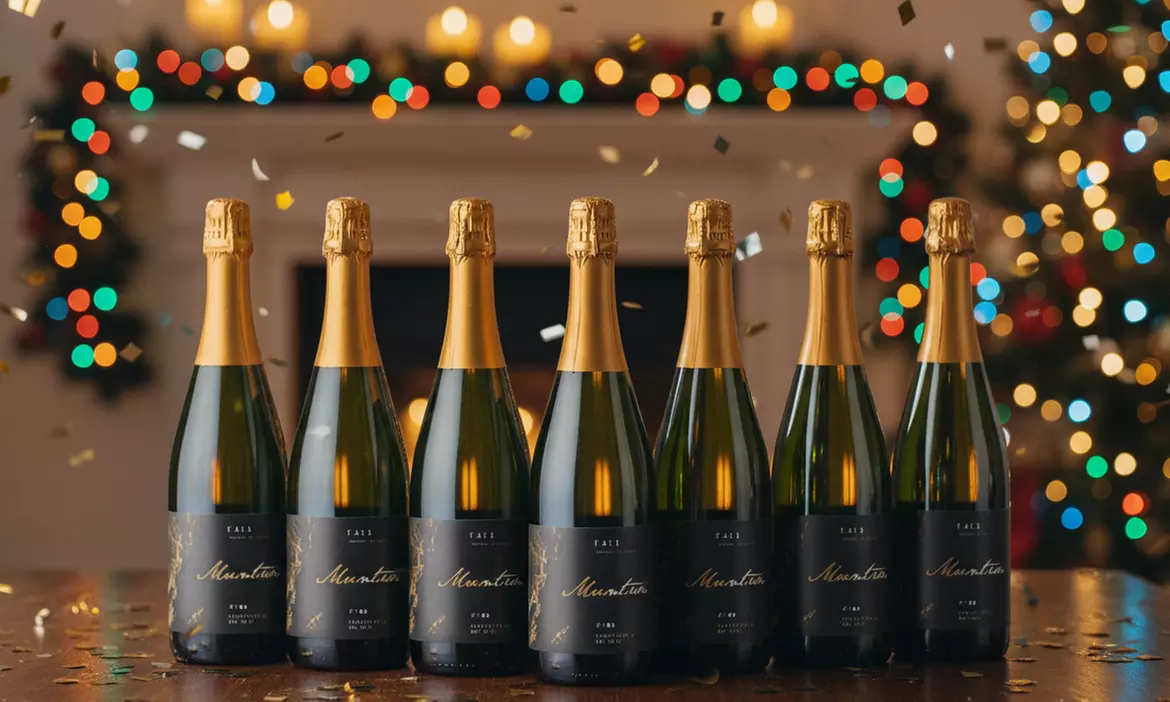 18-Pack Holiday Sparkling Wine - Cava & Brut - Perfect for Gifting & Christmas & New Year's Parties - Primary Image