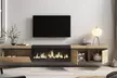 Meuble TV suspendu avec cheminée électrique en option, coloris au choix, livraison offerte - Second Medium