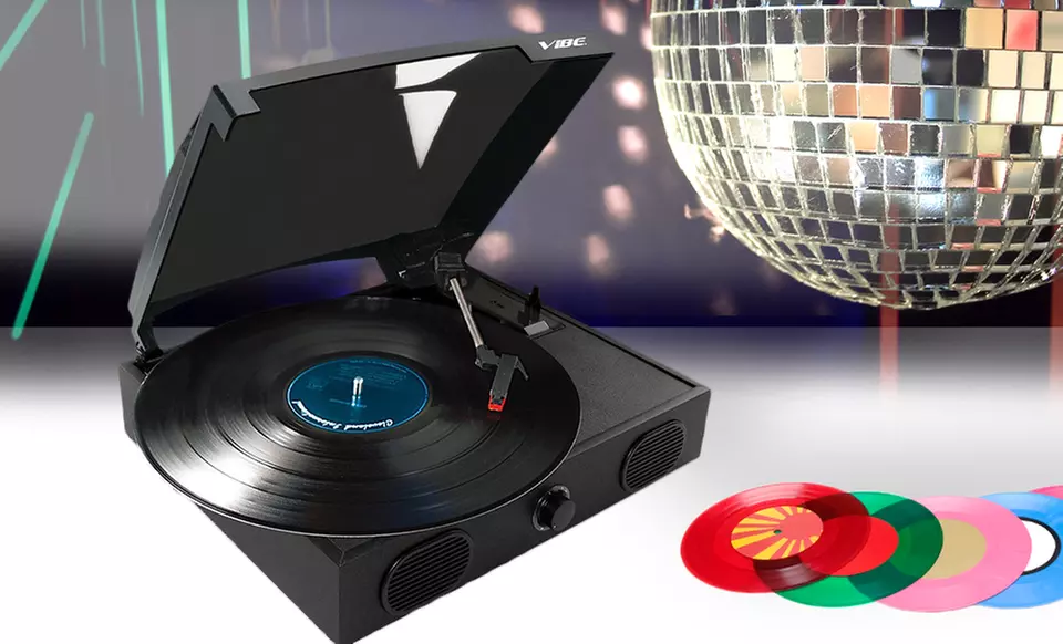 Vibe Sound USB Turntable with Built-in Speakers (VS-2002-SPK). Free Returns. - Primary Image