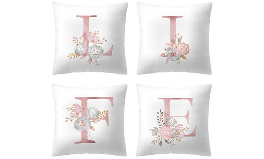 Image 5: Pink Letter Pillow Cushion Cover