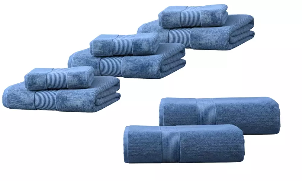 Coppia di asciugamani e telo bagno in spugna 100% cotone di Pompea