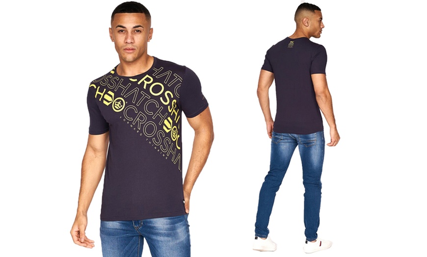 Image 5: Crosshatch T-Shirt with Contrast Detail