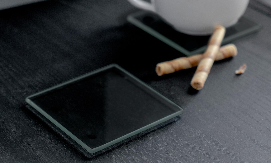 Image 2: Square Tempered Glass Coasters