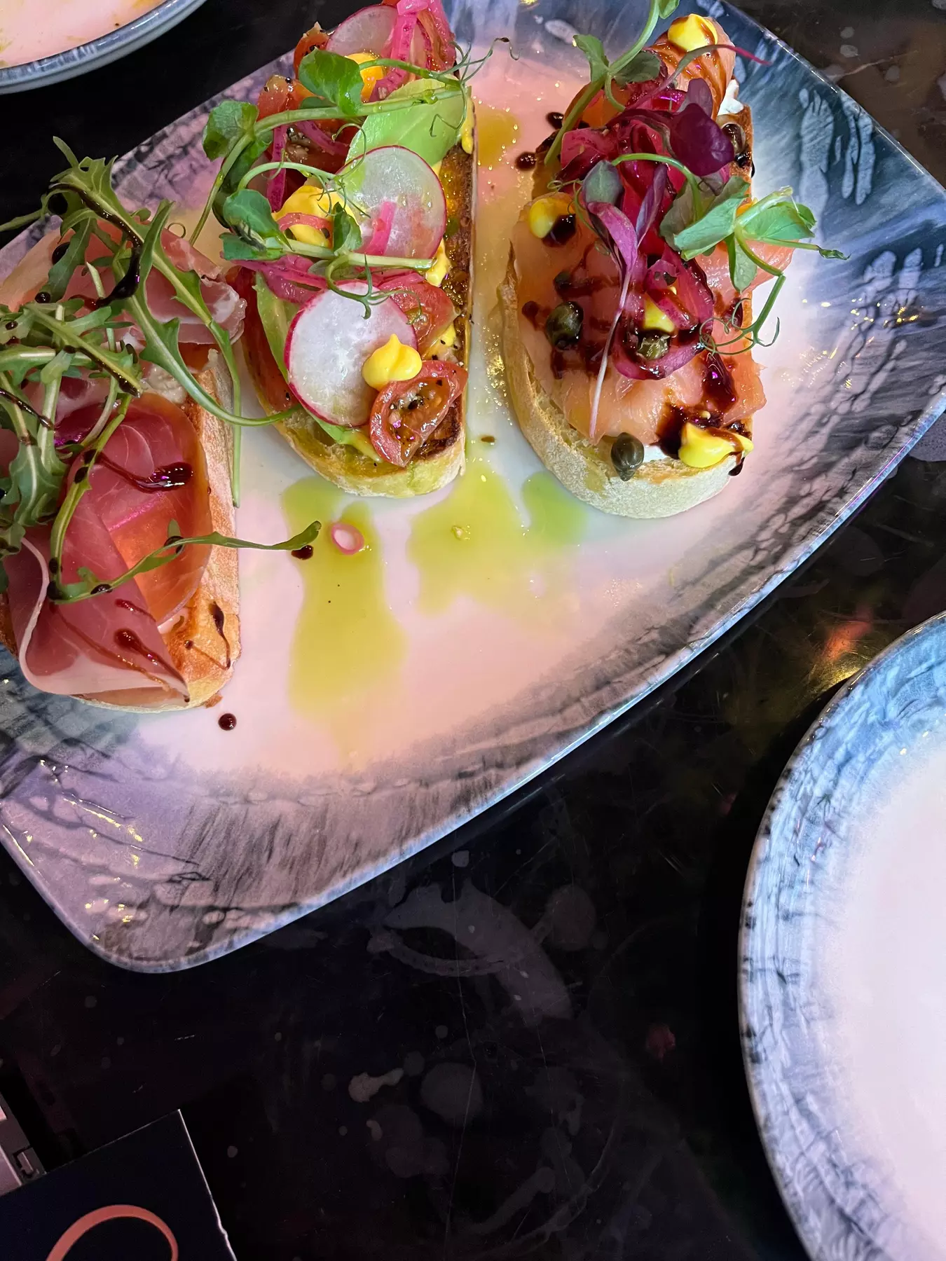 Small Cicchetti Plates with an Aperol Spritz Cocktail Each