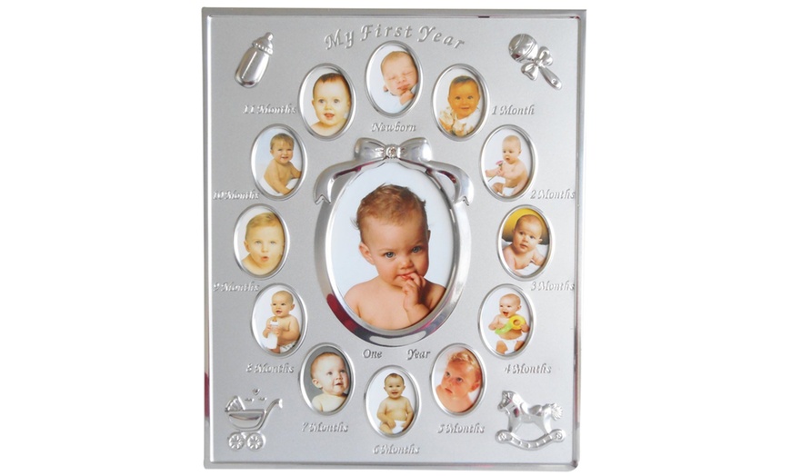 Image 1: Baby's First Year Photo Frame