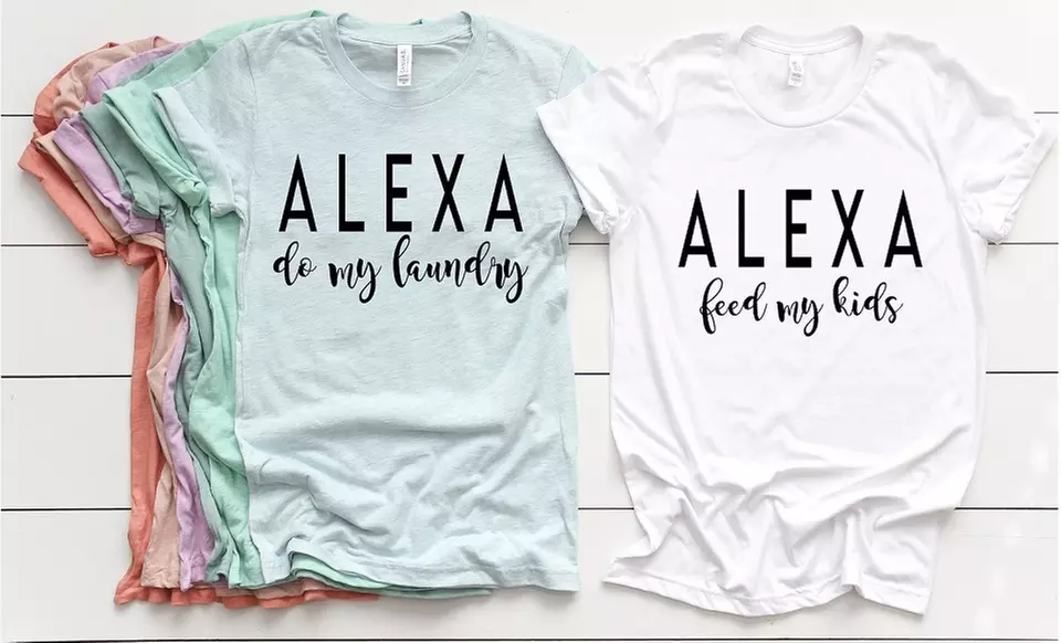 One, Two, or Four Personalized Funny Alexa T-Shirts from Violet Fox (Up to 43% Off) - Second Medium