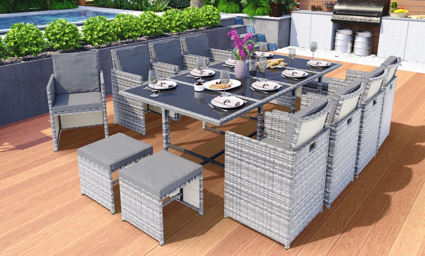 Image 18: Vegas Rattan Cube Set