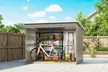 Outsunny Galvanised Steel Garden Storage Shed with Ventilation and Sliding or Double Doors - Image 4
