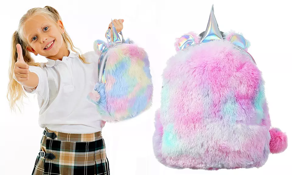 1 ou 2 sacs à dos en peluche licorne - Primary Image