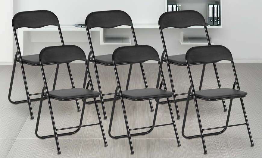 Image 1: Lot de 6 chaises pliables 