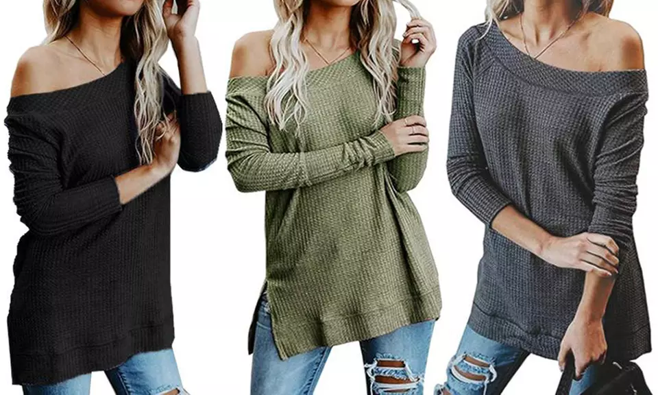 Blouse avec épaules dénudées, disponible en plusieurs coloris - Primary Image