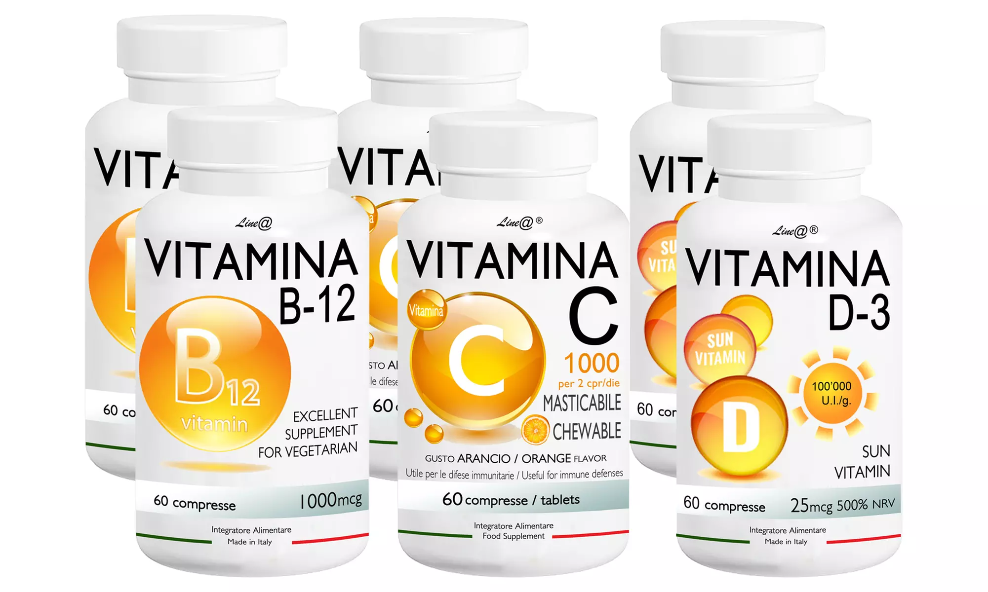 30, 60 o 120 vitamine B,C,D in compresse Line@ - Image 4