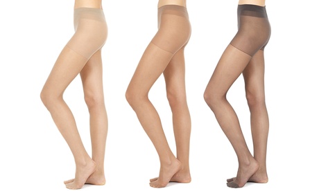 6 o 12 paia di collant Pompea Basic 15 den disponibili in 3 colori e 4 taglie