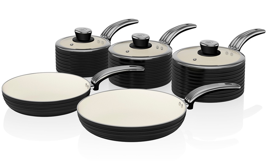 Image 1: Swan 5-Pc Aluminium Pan Set