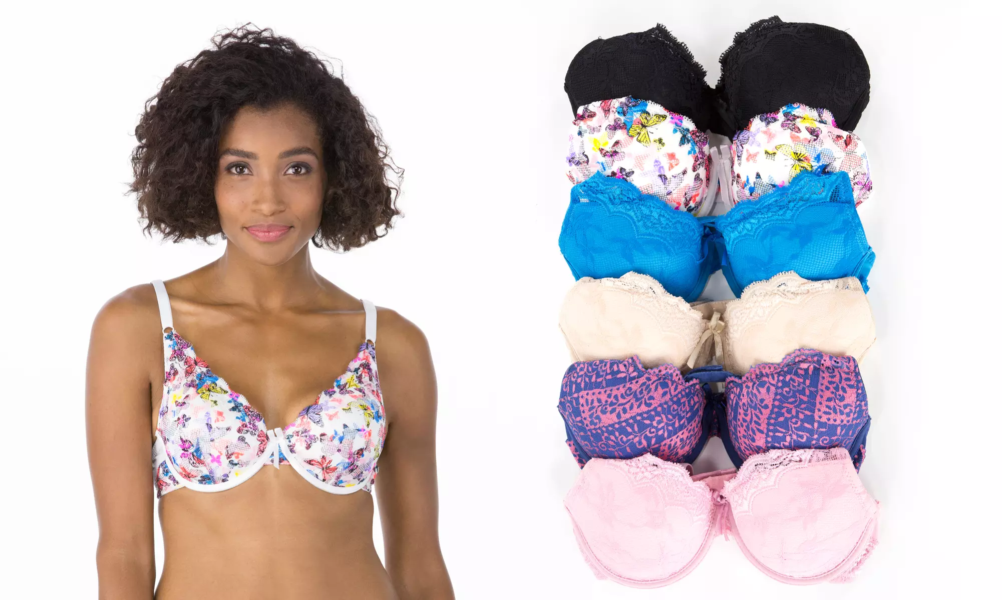 Clearance: Olive Street Microfiber Lace Bras (6-Pack) (Size 36A) - Primary Image