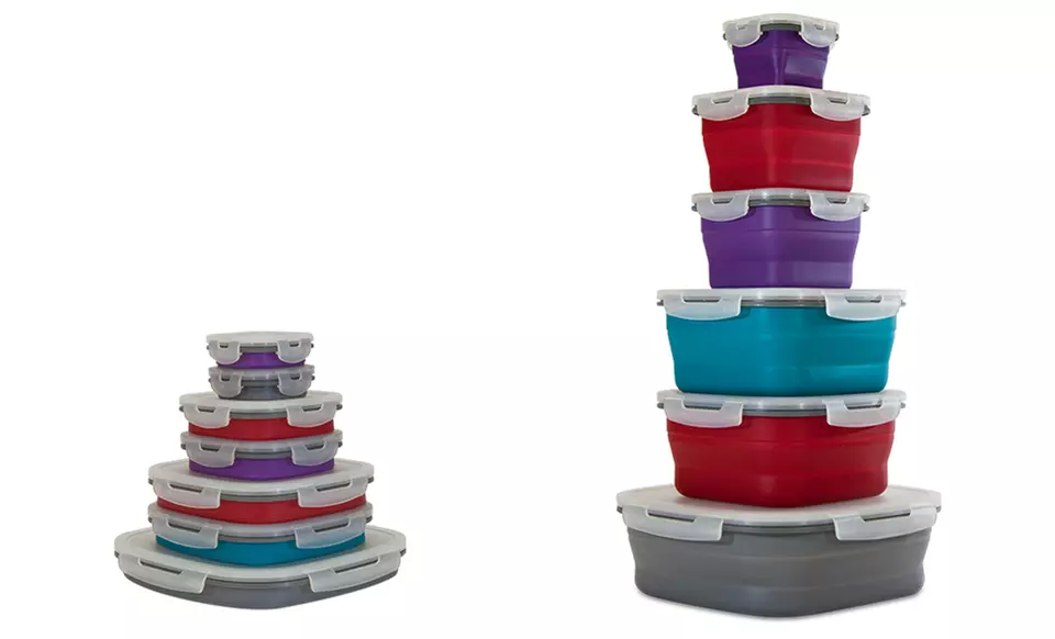 Smart Planet 14-Piece Collapsible Silicone Food Storage Set - Primary Image