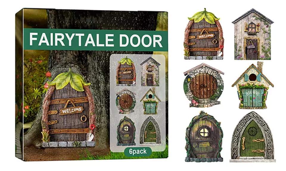 6er-Set Holz-Feentüren