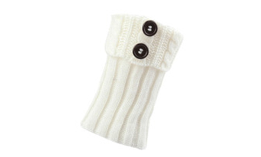 Image 10: One Pair Winter Warm Boot Cuffs for Women