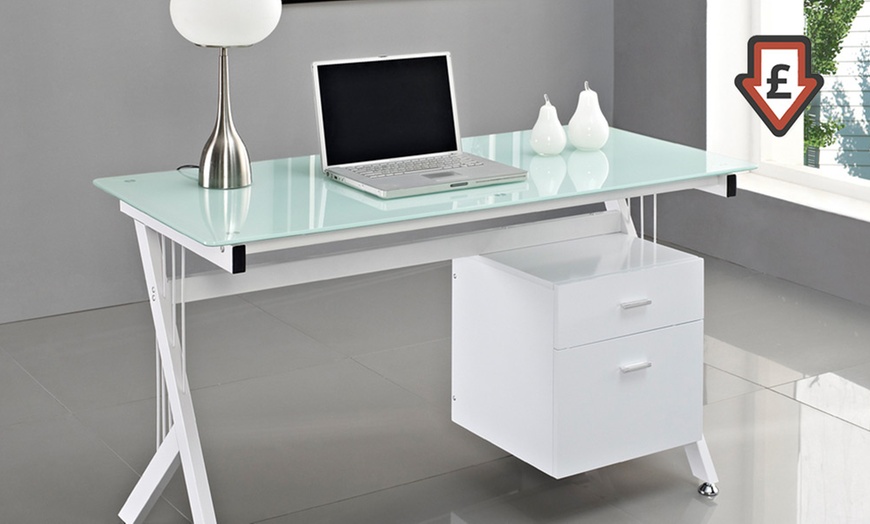 Image 1: Glass Top Desks, Three Designs