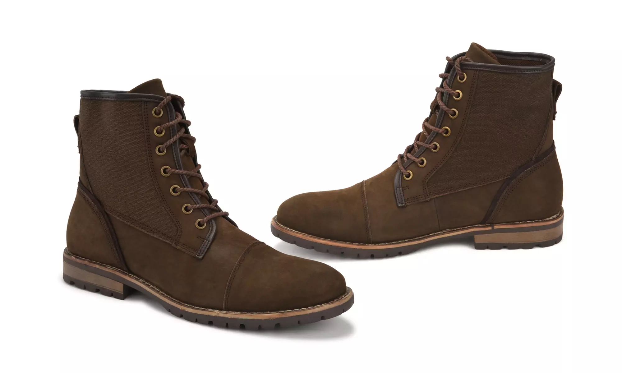 Jachs Men's Dylan Leather and Canvas Boots (Size 8.5) - Primary Image