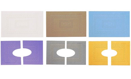 Tappeto o parure da 3 pezzi per il bagno Made in Italy disponibili in varie misure e colori