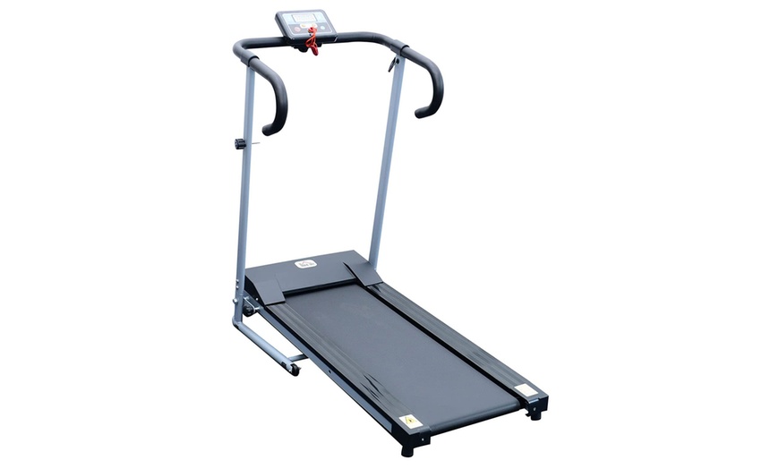 Image 5: HomCom Motorised Electric Treadmill with Three Programmes