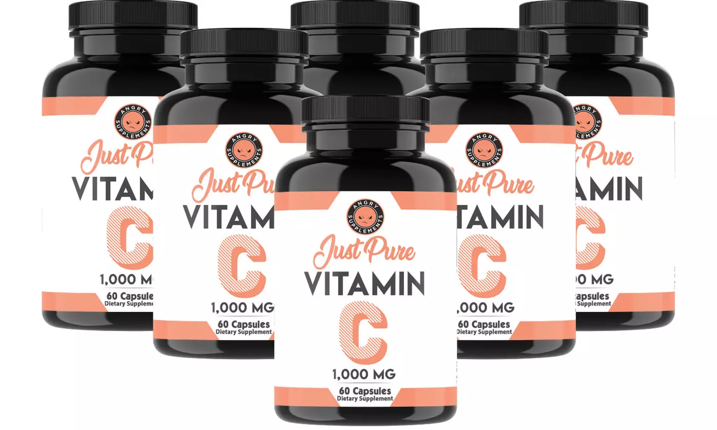 Angry Supplements Vitamin C (60-Count; 4- or 6-Pack) - Primary Image