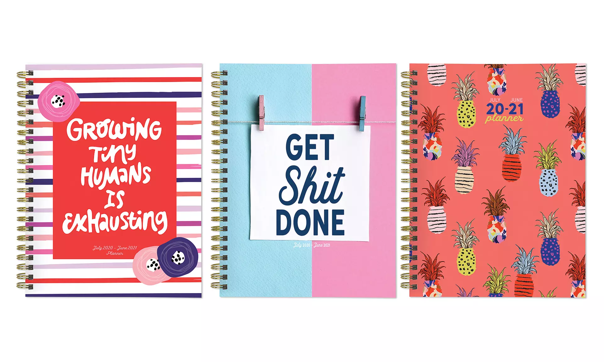 July 2020–June 2021 Weekly Monthly Spiral Planners with Stickers - Primary Image