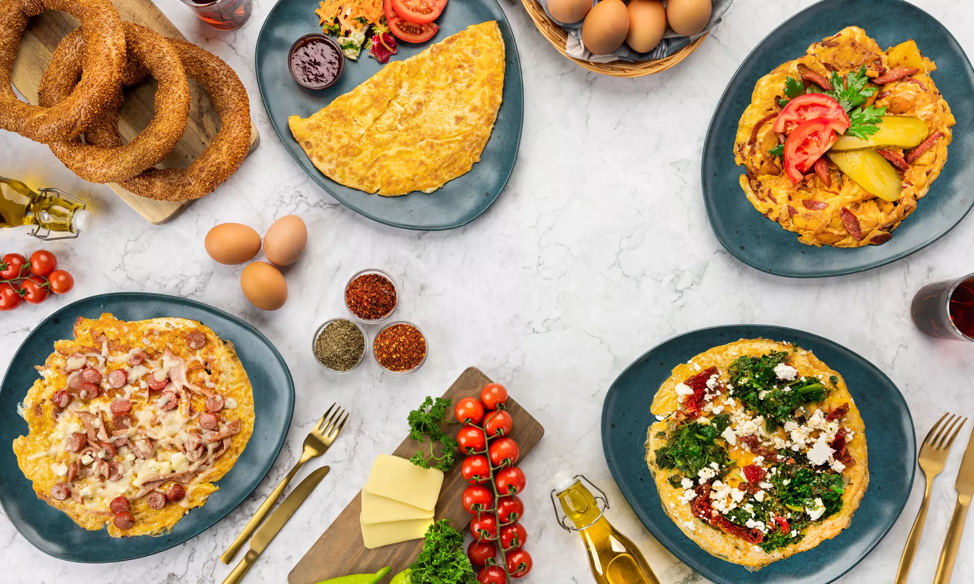 Reichhaltiges, türkisches Frühstück für 1, 2 oder 4 Personen