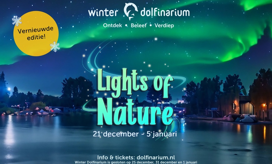 Image 1: Waar Noorderlicht dolfijnen ontmoet: tickets voor Winter Dolfinarium