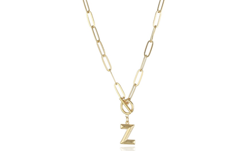 Image 28: Women's Initial A-Z Letter Necklace