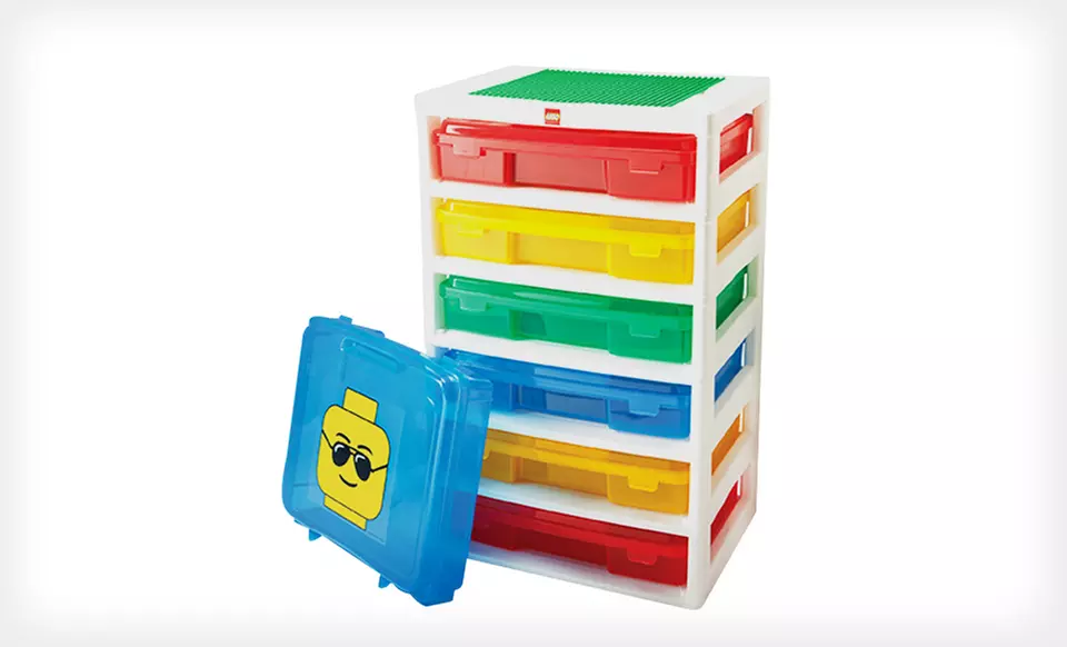 $54.99 for a 6-Case LEGO Workstation with 2 Building Bases ($64.99 List Price). Free Shipping and Returns. - Primary Image