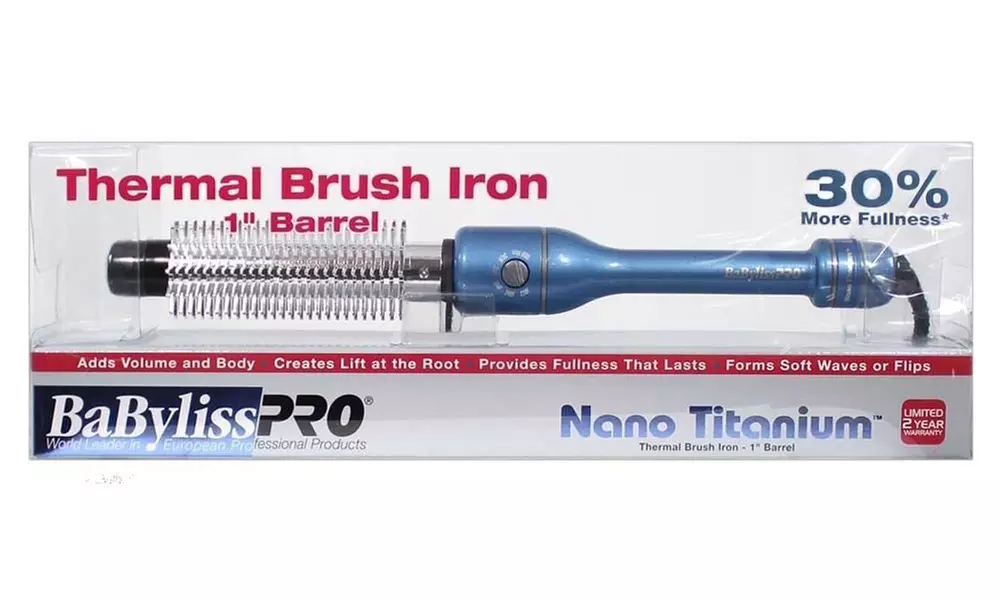 BaByliss Pro 1" or 3/4" Nano Titanium Thermal Brush Iron - Primary Image