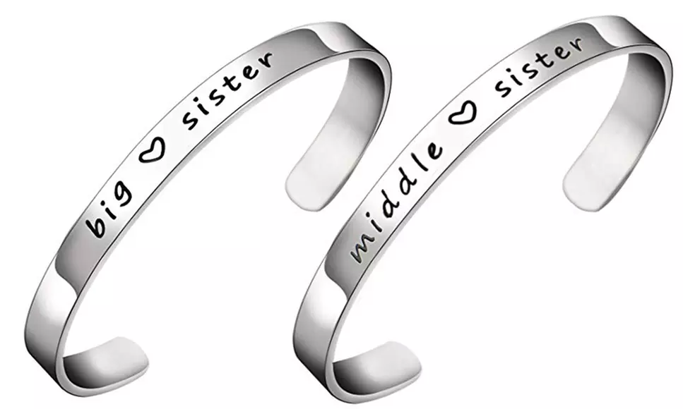 1, 2 ou 3 bracelets avec inscription gravée pour sœurs en anglais - Second Medium