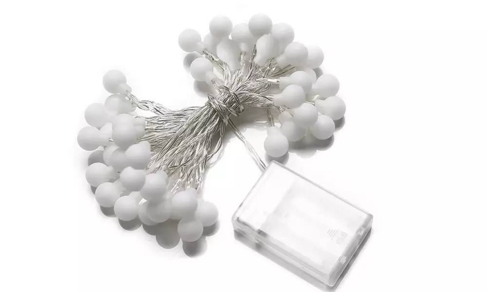 1 of 2 strengen led-verlichting met fairy globe-lampjes