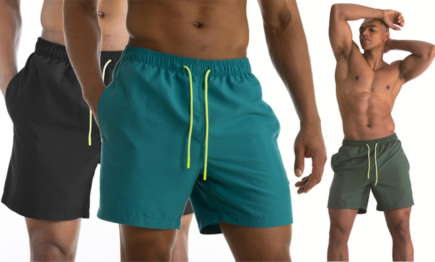 Image 1: Men's Swimming Trunks with Pockets