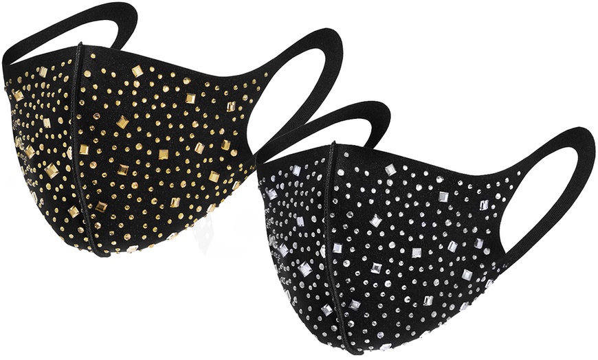 Image 13: 1, 2, 3 ou 4 masques à strass