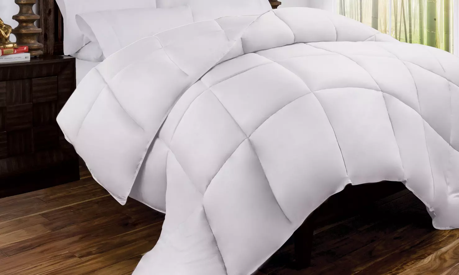 Merit Linens Mandarin Collection Hypoallergenic Down-Alternative Comforter - Primary Image