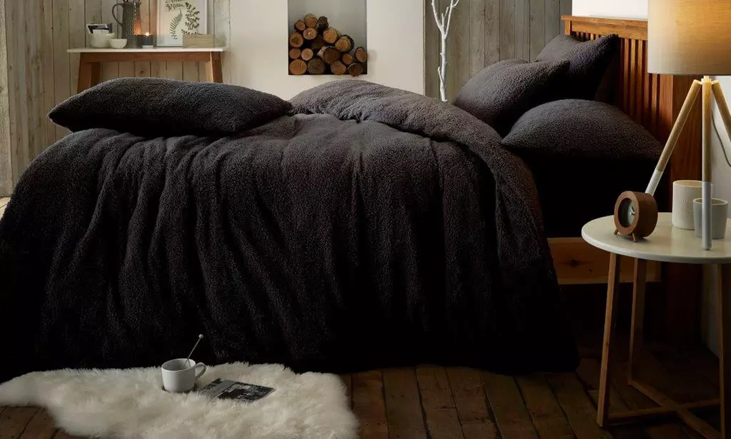 Gaveno Cavailia Fluffy Teddy Bear Fleece Thermal Soft Duvet Cover Set