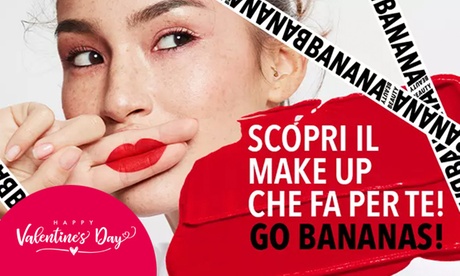 Buoni del valore di 15€, 30€ e 50€ per prodotti make-up vegani e cruelty free Banana Beauty
