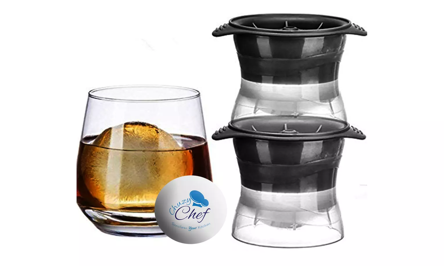 Chuzy Chef Sphere Mold Ice Ball Maker Set (2-Piece) - Primary Image